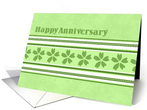 Green  Employee Anniversary card (533598)