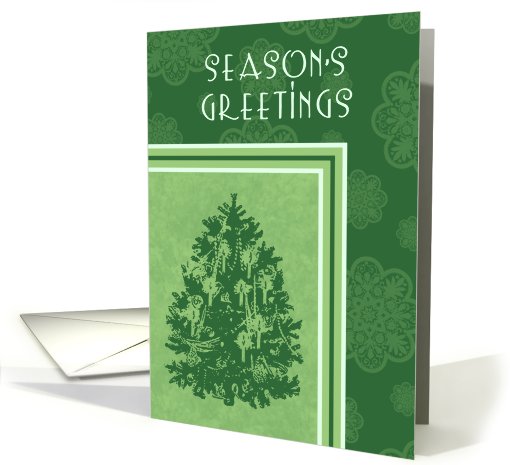 Green Tree Season's Greetings card (533599)