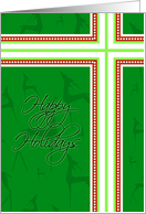 Green Reindeer Happy Holidays Card