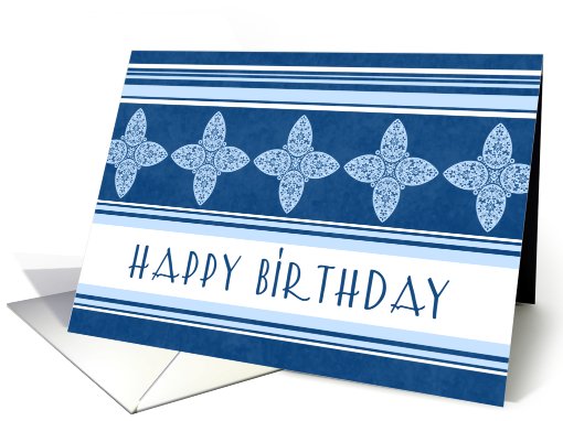 Blue Happy Birthday card (534472)