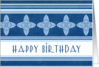 Blue Happy Birthday Card