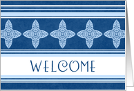 Blue Employee Welcome Card
