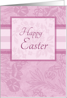 Happy Easter - Pink Flowers card