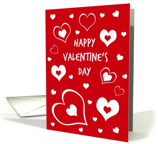 Red Hearts Valentine's Day card (534692)