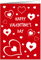 Red Hearts Valentine’s Day Card