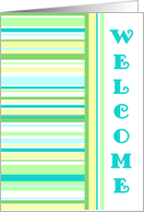 Spring Stripes Welcome to the Neighborhood Card