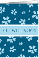 Blue Business Get Well Soon Card