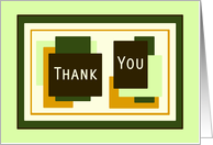 Green Retro Thank You Card