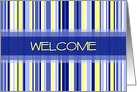Blue Stripes Welcome to the Neighborhood Card