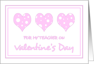 Pink Hearts Teacher...