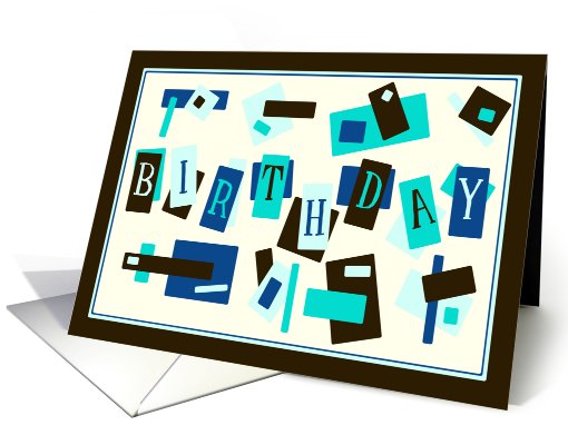 Blue Blocks Birthday card (537184)