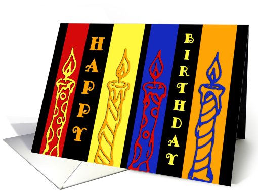 Colorful Candles Birthday card (537191)