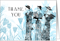 Ladies in the Garden Bridesmaid Thank You card