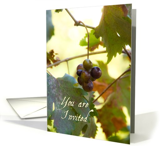 Grapes Wine and Cheese Party Invitation card (537880)