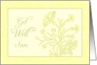Yellow Flowers Business Get Well Soon Card
