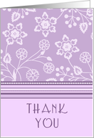 Purple Flowers Thank You for Coming to my Bachelorette Party Card