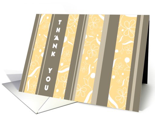Orange Stripes Thank You  card (551792)