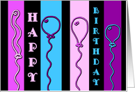 Balloons Happy Birthday Card