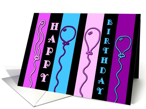 Balloons Kids Birthday card (552157)