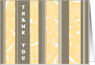 Orange Stripes Business Thank You Card