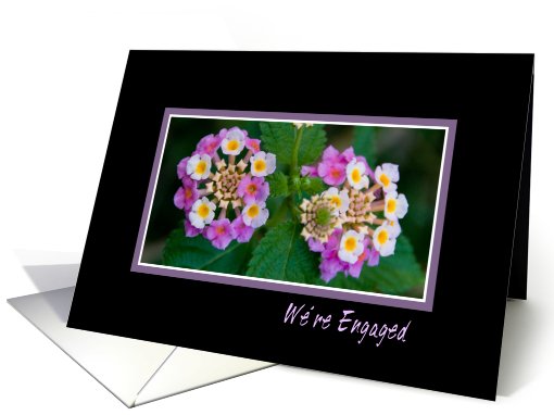 Purple Flowers We are Engaged card (552779)