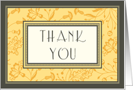 Orange Flowers Thank You Card