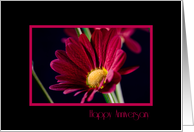 Red Flower Employee Anniversary Card