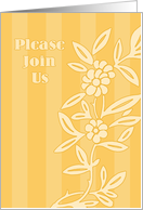 Orange Flowers Invitation Card