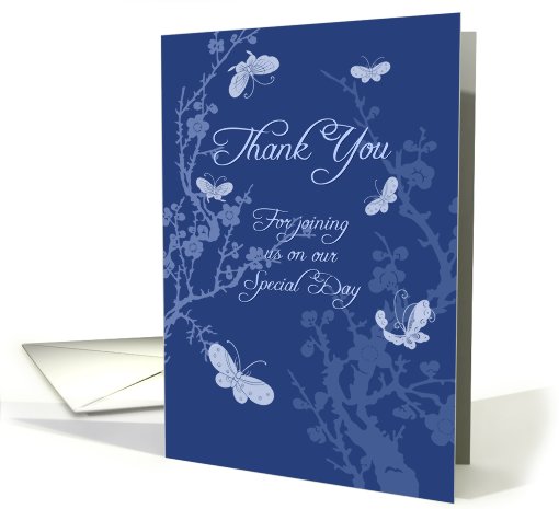 Blue Thank You for Wedding Gift card (554642)