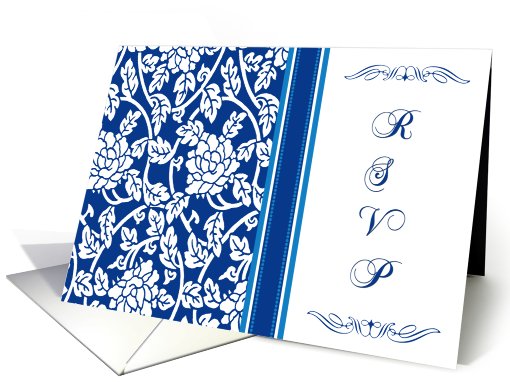 Blue Flowers RSVP card (556055)
