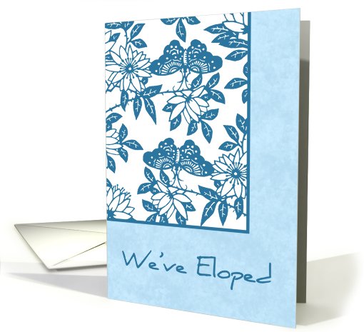 Blue Flowers Just Married card (556076)