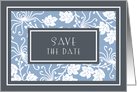Blue Flowers Save the Date Wedding Anniversary Card