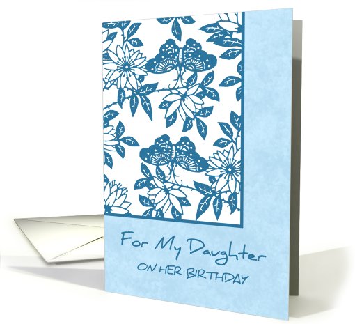 Blue Flowers Daughter Birthday card (556601)