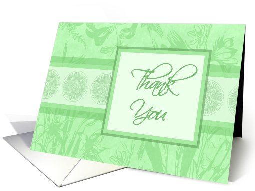 Green Thank You for your Thoughtfulness card (557951)