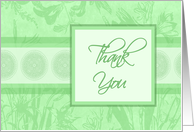 Green Thank You for your Thoughtfulness Card