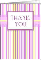 Pink Stripes Thank You for Being my Bridesmaid Card