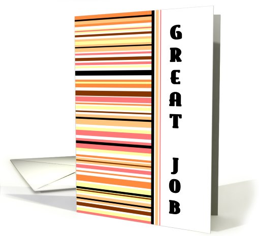 Orange Stripes Employee Anniversary card (558546)