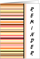 Orange Stripes Appointment Reminder Card