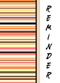 Orange Stripes Appointment Reminder Card