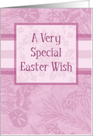 Purple Flowers Granddaughter Easter Card