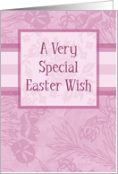 Purple Flowers Niece Easter Card