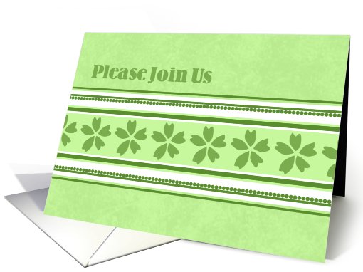 Green Flowers Business Invitation card (566236)