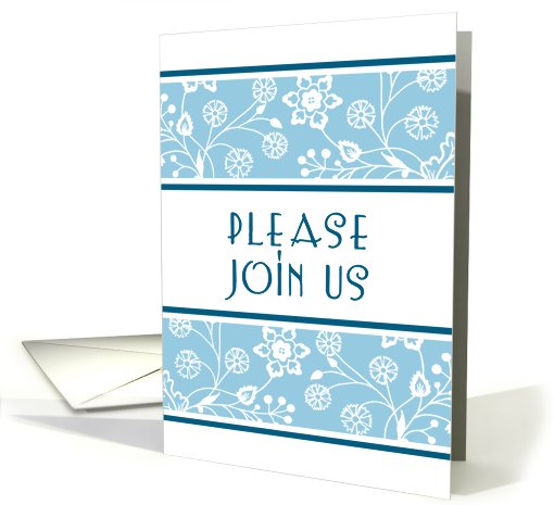 Blue White Business Invitation card (566245)