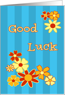 Flowers Good Luck Card