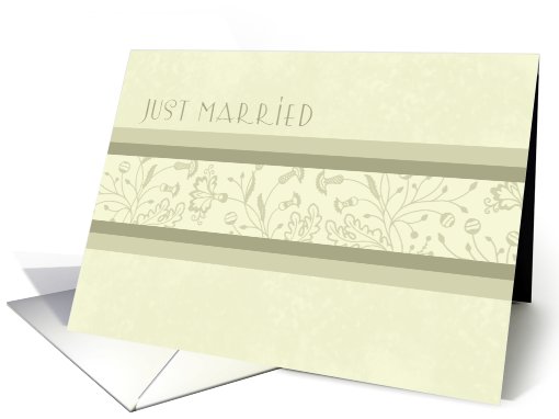Beige Flowers Just Married card (578004)