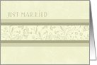 Beige Flowers Just Married Card