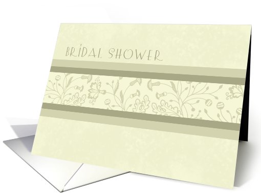 Beige Flowers Bridal Shower Invitation card (578519)