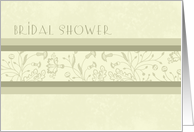 Beige Flowers Bridal Shower Invitation Card