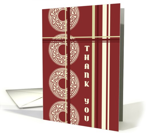 Red Design Thank You card (579039)