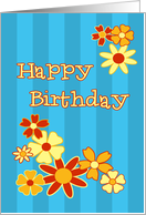 Flowers Kids Happy Birthday Card